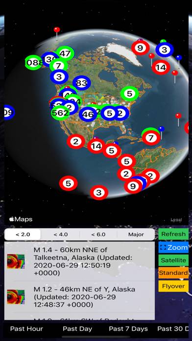 Instant USGS Earthquake Pro Schermata dell'app #1