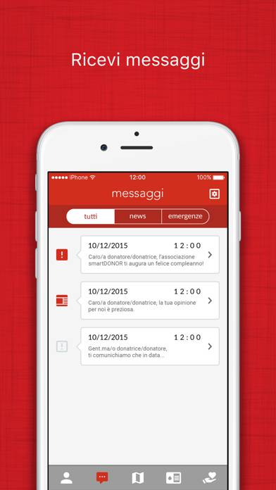 smartDONOR immagine dello schermo