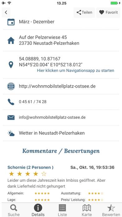 Womo Stellplatz Pro Schermata dell'app #5