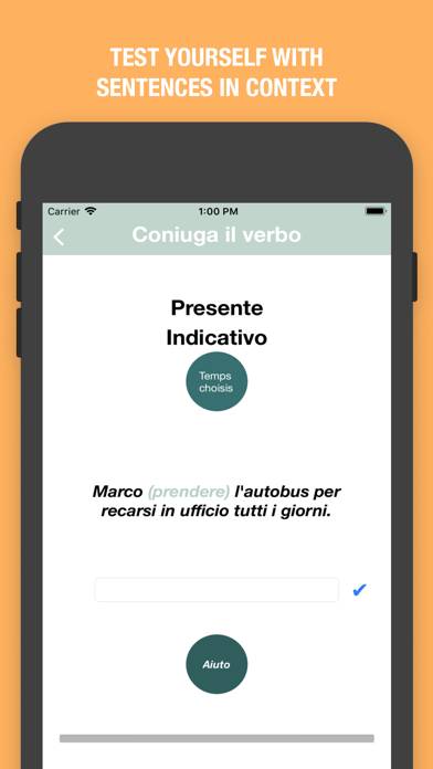 Italian Verbs Quiz Schermata dell'app #4