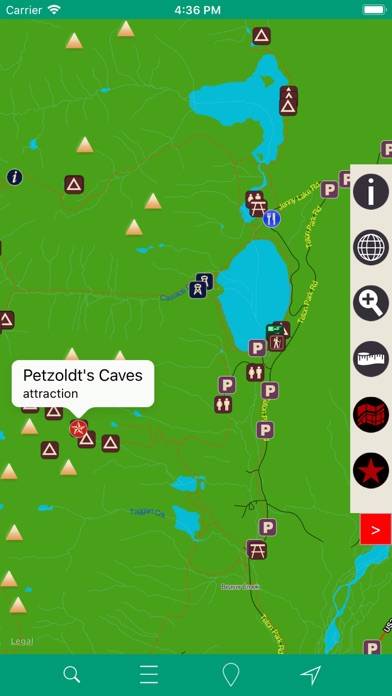 Grand Teton National Park GPS immagine dello schermo