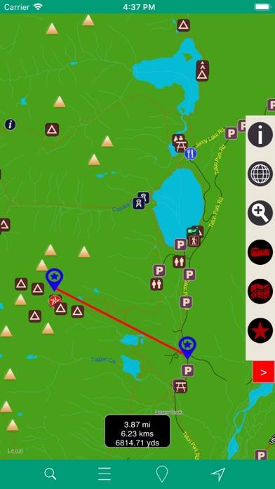 Grand Teton National Park GPS Schermata dell'app #2