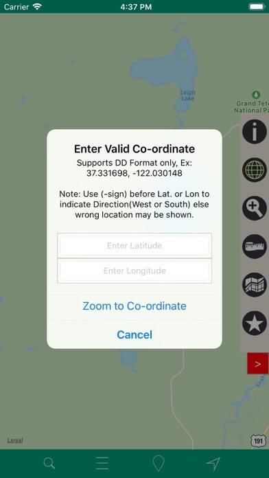 Grand Teton National Park GPS App screenshot