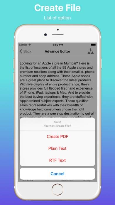 IText and PDF Editor Pro Captura de pantalla de la aplicación #3