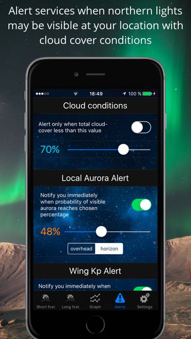 Northern Light Aurora Forecast Captura de pantalla de la aplicación #4