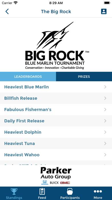 The Big Rock Tournament App screenshot