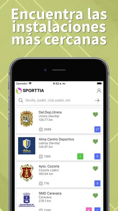 Sporttia App screenshot #1
