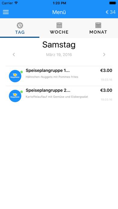 WappMenü App-Screenshot #1