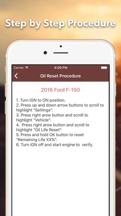 Reset Oil Service Pro App screenshot