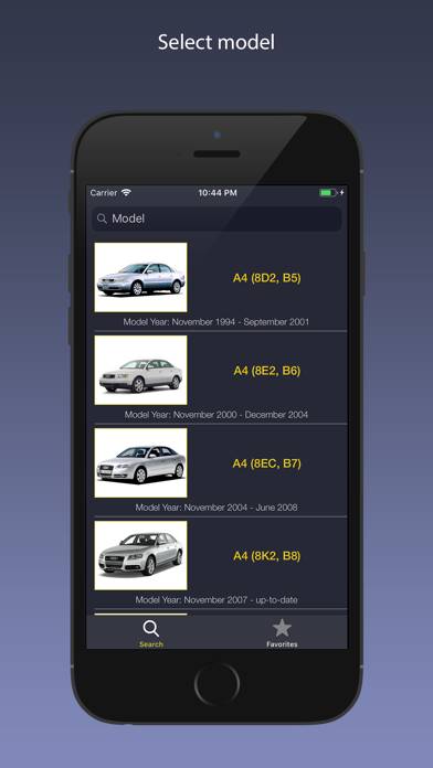 AutoParts for Audi cars App screenshot #1