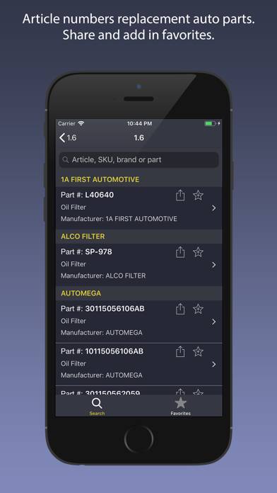 AutoParts for Audi cars App screenshot #4