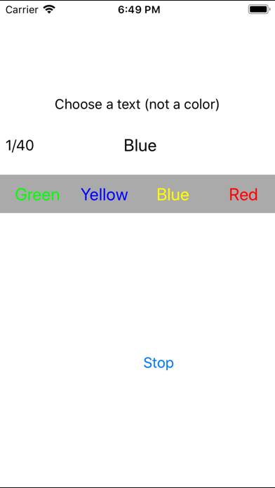 Stroop Test J App screenshot #1