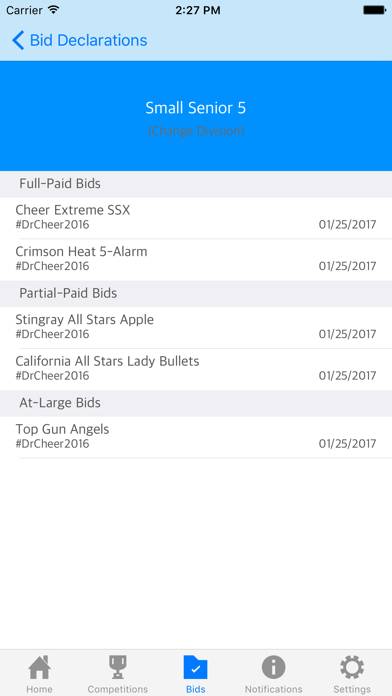 Cheer Updates App screenshot