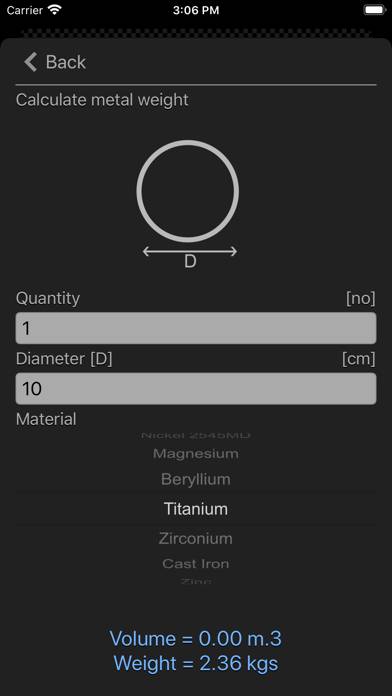 Metal Calculator Plus Schermata dell'app