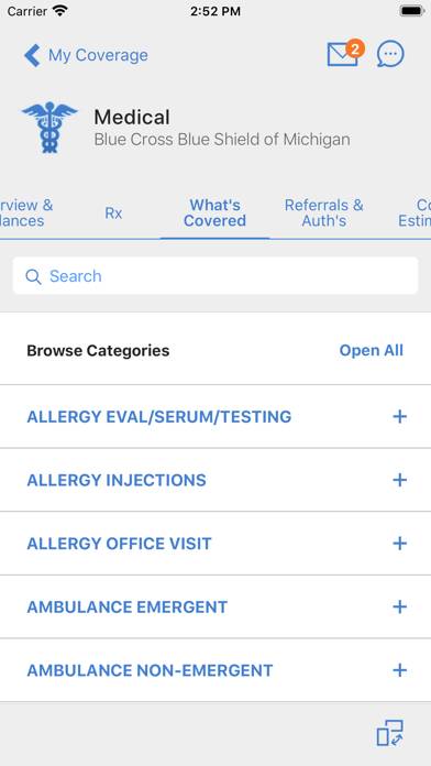 Bcbsm App screenshot