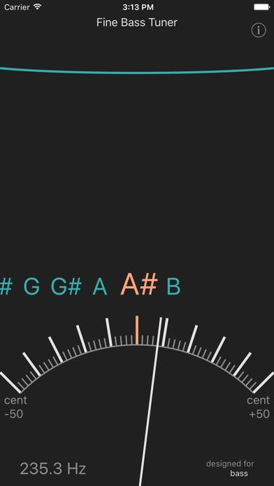 Fine Bass Tuner Captura de pantalla de la aplicación #1