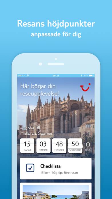TUI Sverige App skärmdump #2
