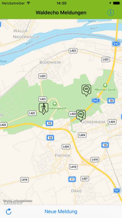 WaldEcho Rheinland-Pfalz App-Screenshot