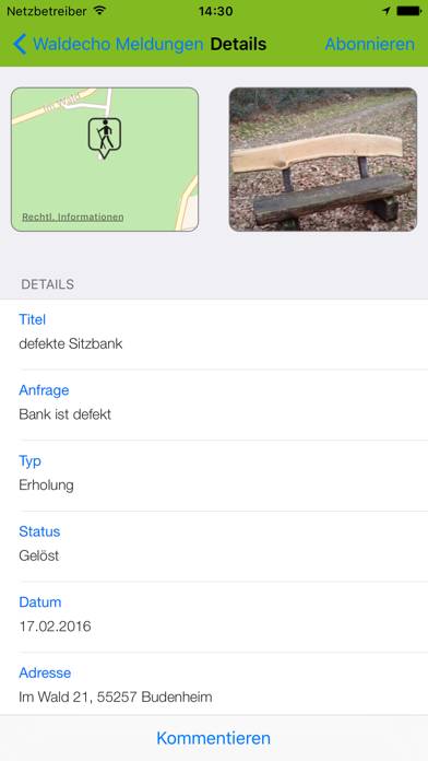 WaldEcho Rheinland-Pfalz App-Screenshot