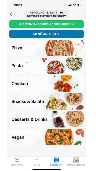 Domino's Pizza Deutschland App-Screenshot