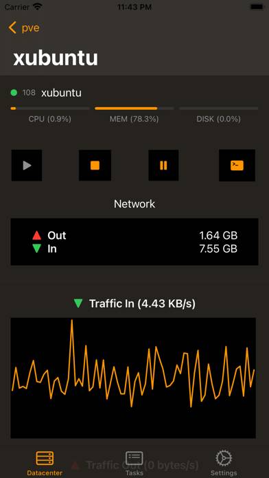 PVE Remote for Proxmox Schermata dell'app