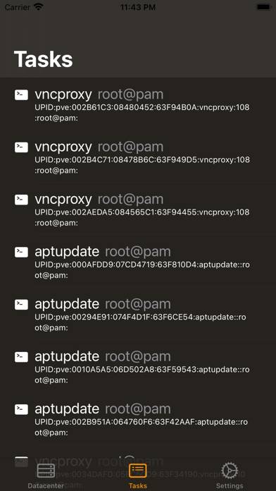 PVE Remote for Proxmox Schermata dell'app