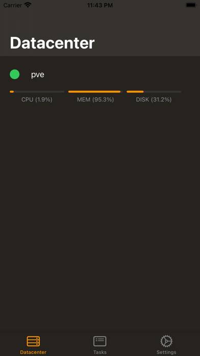 PVE Remote for Proxmox Schermata dell'app