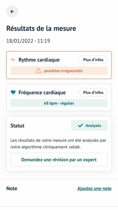 FibriCheck capture d'écran