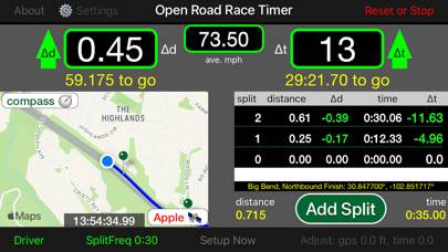 Open Road Race Timer App screenshot #1