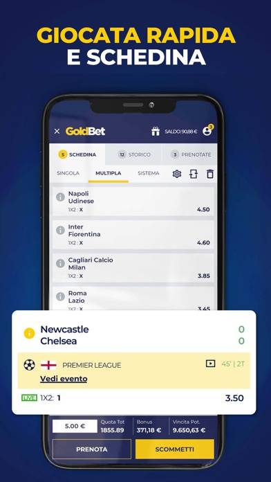 GoldBet Scommesse Sportive Schermata dell'app #3