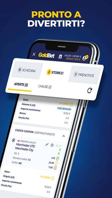 GoldBet Scommesse Sportive Schermata dell'app #6