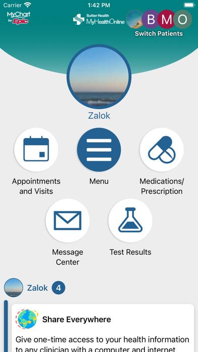 Sutter Health My Health Online App screenshot #2