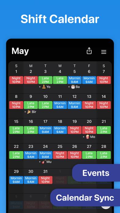 Supershift Shift Work Calendar App screenshot #1