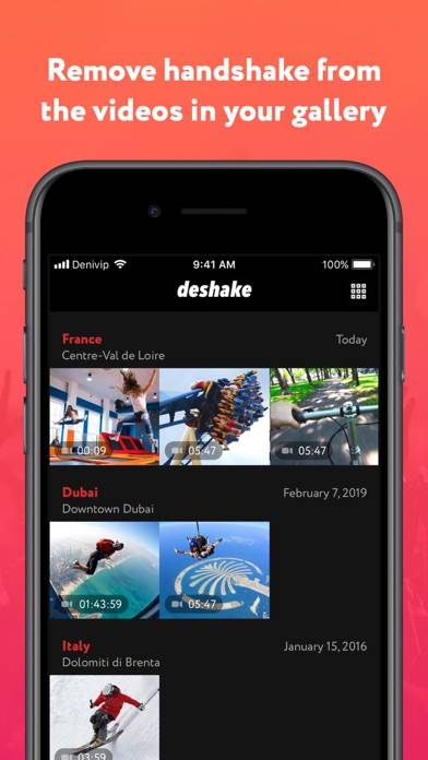 Deshake Schermata dell'app #1