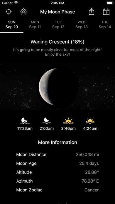 My Moon Phase Pro App-Screenshot #1