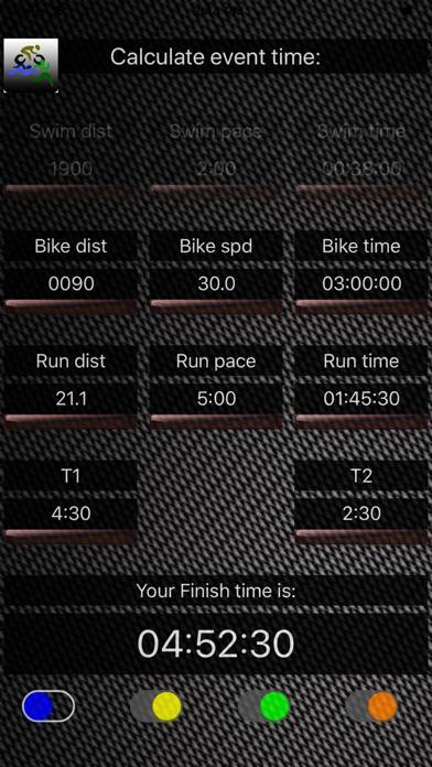Triathlon-Calc Captura de pantalla de la aplicación #2