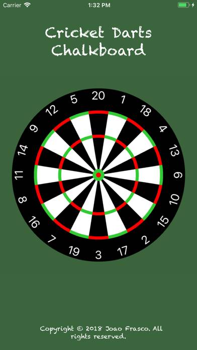 Cricket Darts Chalkboard game screenshot