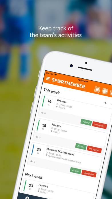 SportMember App screenshot #1
