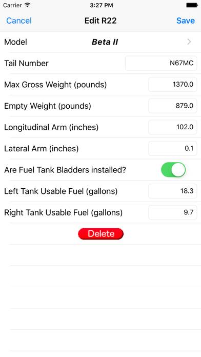 R22 Weight & Balance App screenshot #5