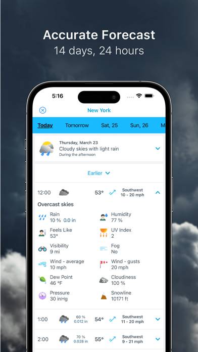 Weather 14 days Скриншот приложения #3