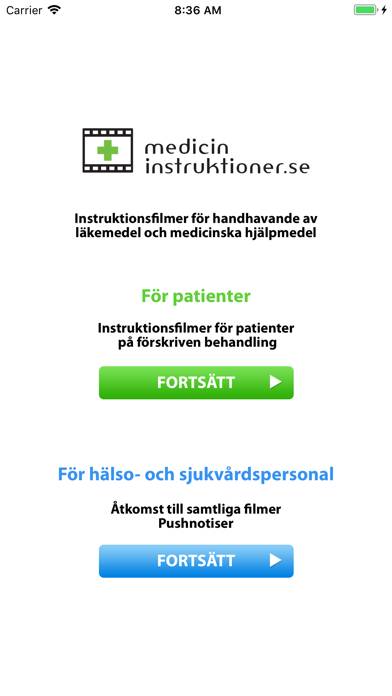 Medicininstruktioner.se App skärmdump #1