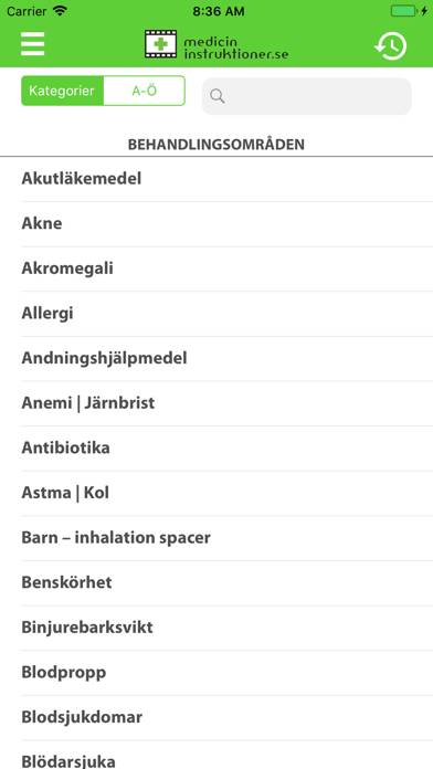 Medicininstruktioner.se App skärmdump #4