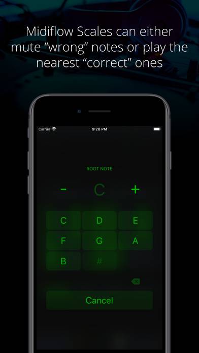 Midiflow Scales (Audiobus) Schermata dell'app