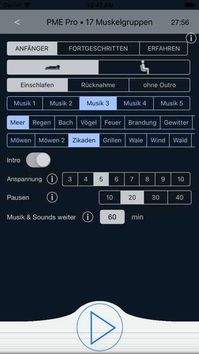 Progressive Muskelentspannung. App-Screenshot #2