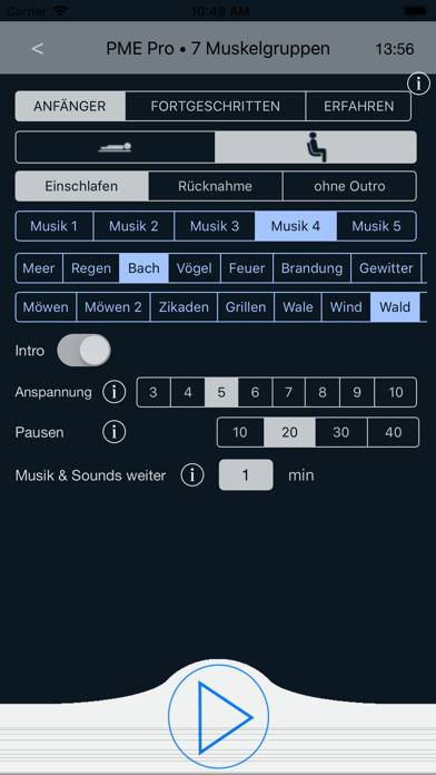 Progressive Muskelentspannung. App-Screenshot