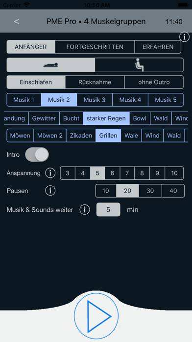 Progressive Muskelentspannung. App-Screenshot #4