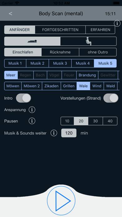 Progressive Muskelentspannung. App-Screenshot