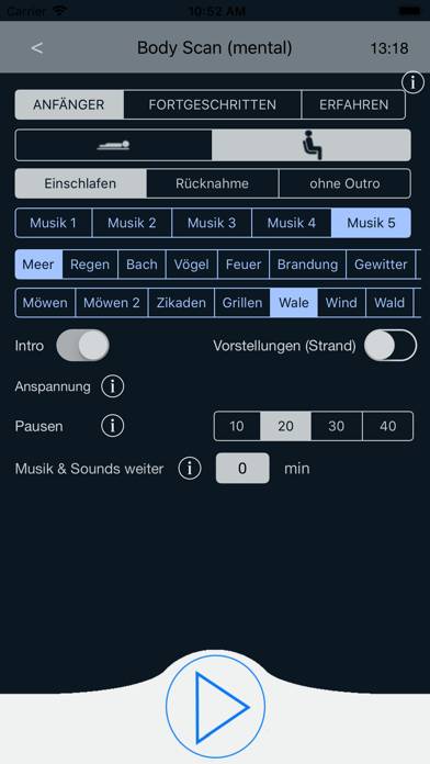 Progressive Muskelentspannung. App-Screenshot