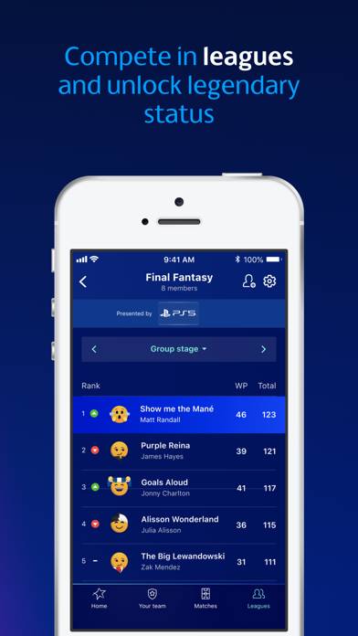 UEFA Gaming: Fantasy Football App screenshot #2