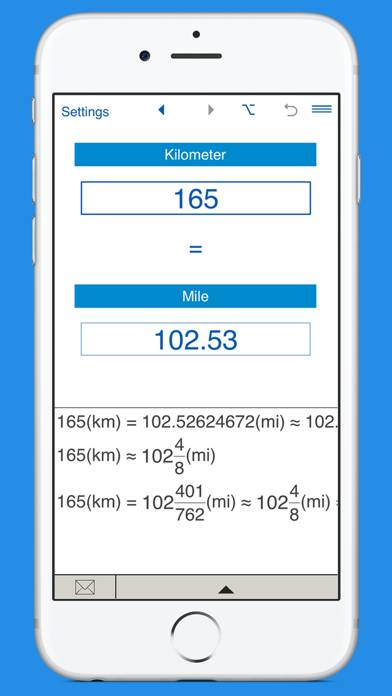 Miles to kilometers and km to miles converter Captura de pantalla de la aplicación #3